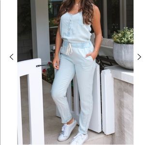 Brand new, chambray jumpsuit!
